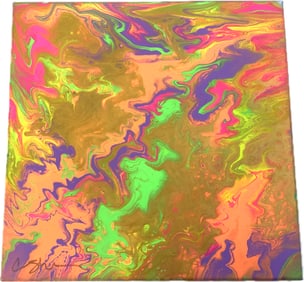 CRYSTAL SHELVEN "PINAPLE TEA" ACRYLIC PAINTING ON CANVAS ORIGINAL ARTWORK