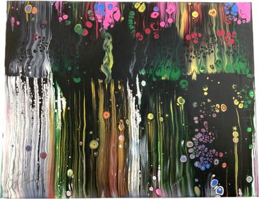 CRYSTAL SHELVEN "DARK SPINE" ACRYLIC PAINTING ON CANVAS ORIGINAL ARTWORK