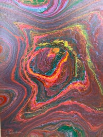 CRYSTAL SHELVEN "INTO THE VOID" ACRYLIC PAINTING ON CANVAS ORIGINAL ARTWORK