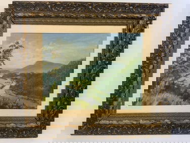 REKER 1948 OIL ON CANVAS PAINTING FRAMED