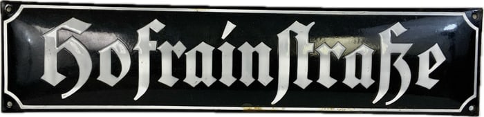 ANTIQUE GERMAN ENAMELED STREET SIGN