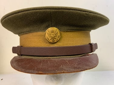 USA ANTIQUE WWI NCO OFFICERS VISOR HAT