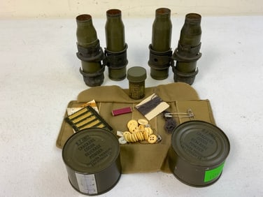 USA US MILITARY 25MM CASINGS AND MILITARY LOT