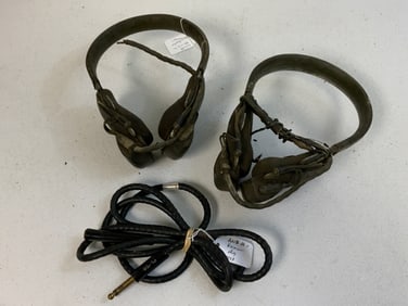 WWII US MILITARY H-16 -U HEADSETS