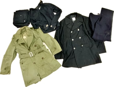 VINTAGE WWII AND LATER US ARMY NAVY UNIFORM ITEMS