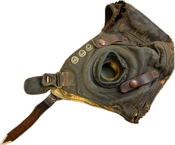 WWII U.S. ARMY AIR FORRCE TYPE A-11 LEATHER FLIGHT HELMET NAMED