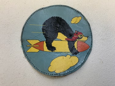 US WWII AIR FORCE 473rd BOMBARDMENT SQUADRON LARGE LEATHER PATCH