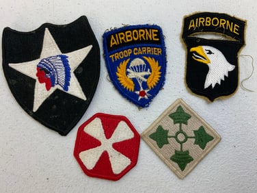 US WWII LOT OF MILITARY PATCHES