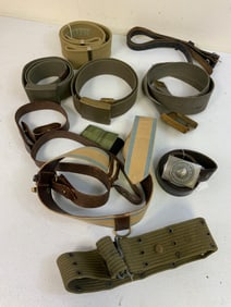 LOT OF MILITARY BELTS
