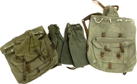 VINTAGE SWISS MILITARY RUCKSACKS BACK PACKS AND GATERS