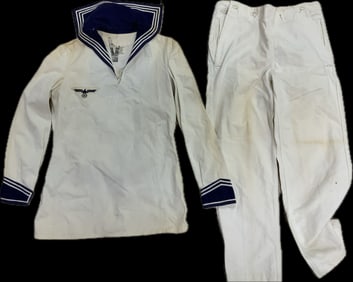 GERMAN NAVY SAILOR WHITE UNIFORM JUMPER AND PANTS