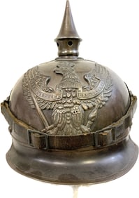 IMPERIAL GERMAN WWI CAVALRY "JAGER ZU PFERDE" LOBSTER TAIL PICKELHAUBE SPIKED METAL HELMET