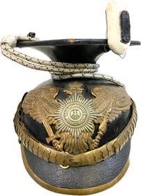 IMPERIAL GERMANY PRUSSIAN GUARD UHLAN REGIMENT NCO OFFICERS HELMET WITH CORDS