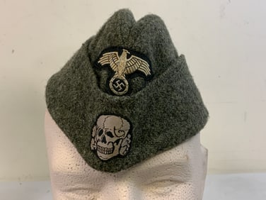 WWII GERMAN WAFFEN SS EM/NCO OVERSEAS CAP