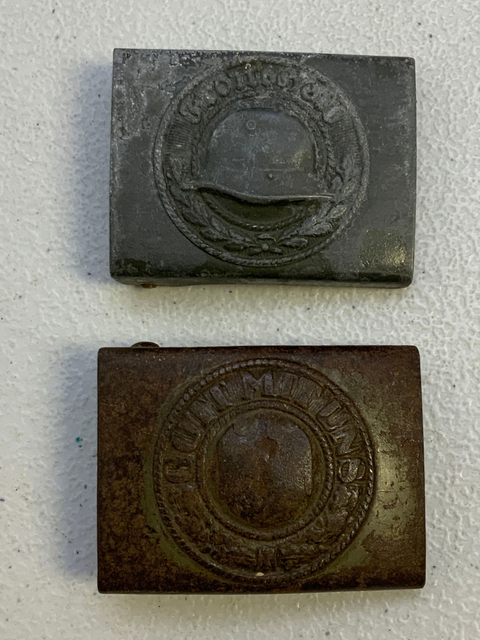 GERMANY LOT OF BELT BUCKLES: GERMANY LOT OF BELT BUCKLES . THIRD REICH ARMY WITH WORN EAGLE AND STAHLHELM