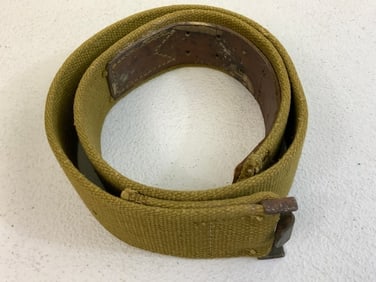 WWII GERMAN AFRIKA KORPS WEHRMACHT TROPICAL WEB BELT