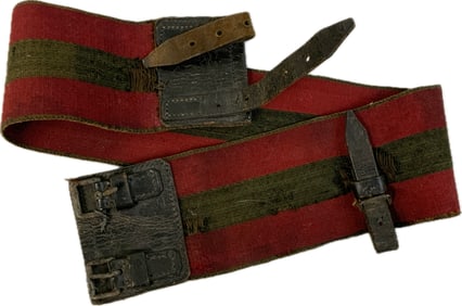 GERMANY THIRD REICH LARGE LEATHER AND FABRIK FIREFIGHTERS BELT