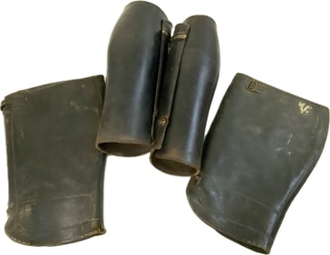 WWII GERMAN OFFICERS MATCHED 2 PAIRS OF LEATHER GAITERS