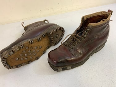 WWII GERMAN ARMY MOUNTAIN TROOPS GEBIRGSJAGER HOBNAIL BOOTS