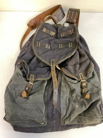 WWII GERMAN LUFTWAFFE BLUE CANVAS RUCKSACK BACKPACK