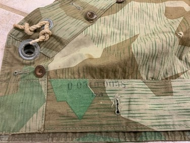 WWII GERMAN MILITARY SPLINTER CAMMO ZELTBAHN 1944 DATED