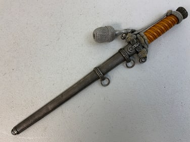 GERMANY THIRD REICH ARMY OFFICER DRESS DAGGER WITH ETCHED BLADE