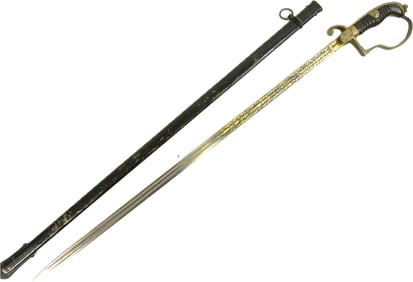 IMPERIAL GERMANY DAMASCUS BLADE OFFICER PRESENTATION SWORD 1904