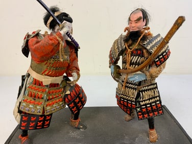 JAPAN TRADITIONAL VINTAGE JAPANESE SAMURAI DISPLAY DOLLS