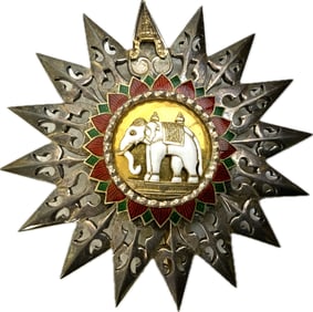 THAILAND KINGDOM ORDER OF THE WHITE ELEPHANT GRAND CROSS BREAST STAR