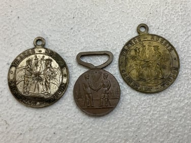 FRANCE FRENCH MEDALS TOULON VISIT OF RUSSIAN FLEET 1893 SET 3