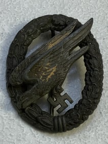 WWII GERMAN LUFTWAFFE PARATROOPER BADGE