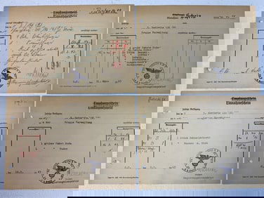 WWII GERMAN MILITARY SUPPLIES ORDER DOCUMENTS
