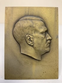 GERMANY THIRD REICH ADOLF HITLER DESK PLAQUE STAND IWF. SIGNED