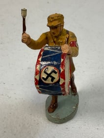 GERMAN NAZI PERIOD LINEOL / ELASTOLIN TOY SOLDIER SA DRUMMER