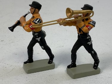 GERMAN NAZI PERIOD LINEOL / ELASTOLIN TOY SOLDIERS SS MUSICIANS