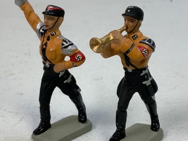 GERMAN NAZI PERIOD LINEOL / ELASTOLIN TOY SOLDIERS SS MUSICIANS