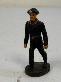 GERMAN NAZI PERIOD LINEOL / ELASTOLIN TOY SOLDIER PANZER TANK CREW