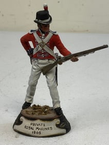 UK ROYAL MARINES PRIVATE 1805 PAINTED METAL FIGURINE