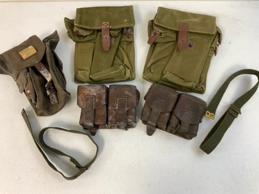 LOT OF AK AND MOSIN NAGANT AMMO POUCHES