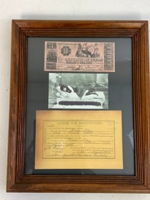 WILD WEST LICENSE FOR PROSTITUTION REPRODUCTION FRAMED