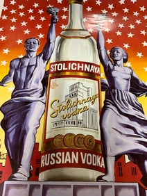 F.SHAKIROV SIGNED ARTWORK POSTER STOLI VODKA