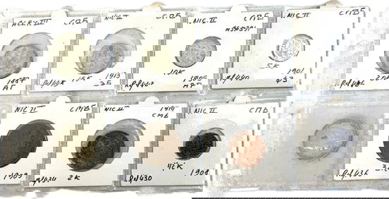 IMPERIAL RUSSIA SILVER AND BRONZE COINS