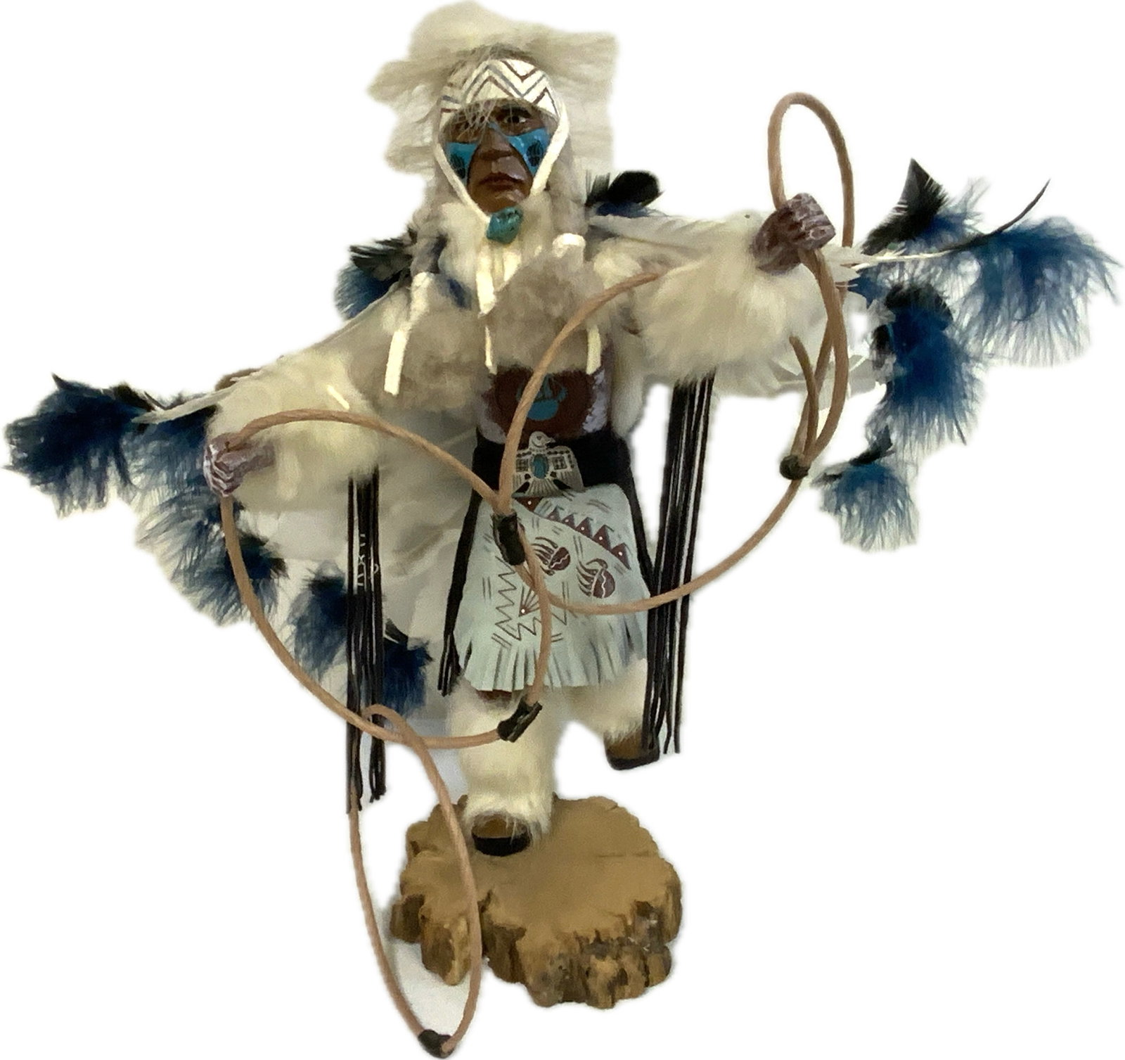 LARGE NAVAJO NATIVE AMERICAN MADE HOOP DANCER CEREMONY FIGURE DOLL (1 of 7)