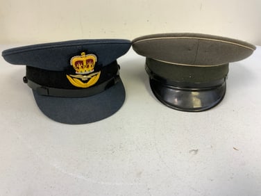 BRITIISH AND GERMAN VISOR CAPS