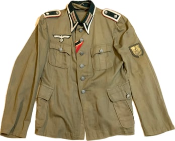 WWII GERMAN ARMY ARTILLERY NCO SUMMER TUNIC