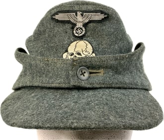 WWII GERMAN WAFFEN SS M43 WOOL FIELD CAP