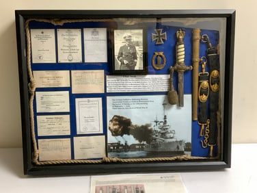 CASED AND RESEARCHED GERMAN NAVY KRIEGSMARINE OFFICER DAGGER WITH "SURRENDER" BLADE