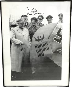 GERMAN LUFTWAFFE ACE ADOLF GALLAND SIGNED PICTURE FRAMED