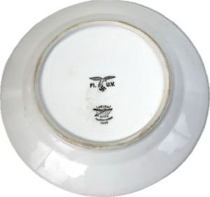 GERMANY THIRD REICH PORCELAIN SERVING PLATE LUFTWAFFE 1938 MARKED