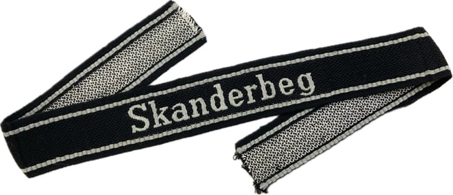 WWII GERMAN WAFFEN SS "Skanderbeg" CUFFTITLE